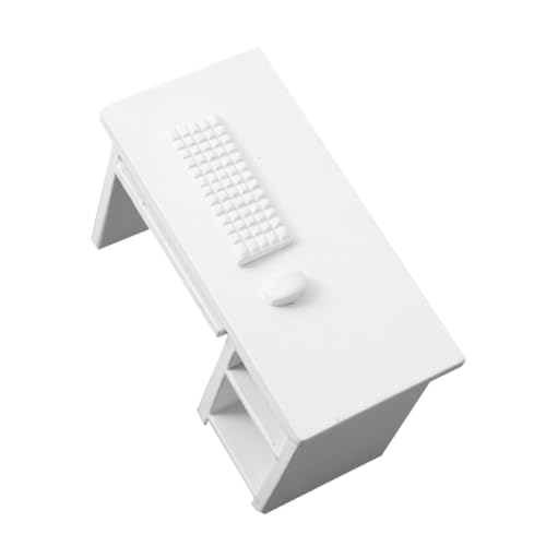 GALPADA Maßstab Weißes Puppenmöbel mit und Tastatur Vielseitiger Spieltisch für und Spielspaß Sicheres Material Detailgetreue Miniatur von GALPADA