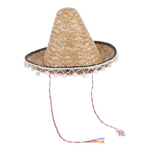 GALPADA Mexikanischer Strohhut Damen Breitkrempig Atmungsaktiv Leichter Sombrero für Mexikanische Themenfest Geburtstagsfeier Karneval Verkleidung mit Langlebigem Naturstroh Material GALPADA Mexikanischer Strohhut Damen Breitkrempig Atmungsaktiv Leichter Sombrero für Mexikanische Themenfest Geburtstagsfeier Karneval Verkleidung mit Langlebigem Naturstroh Material von GALPADA