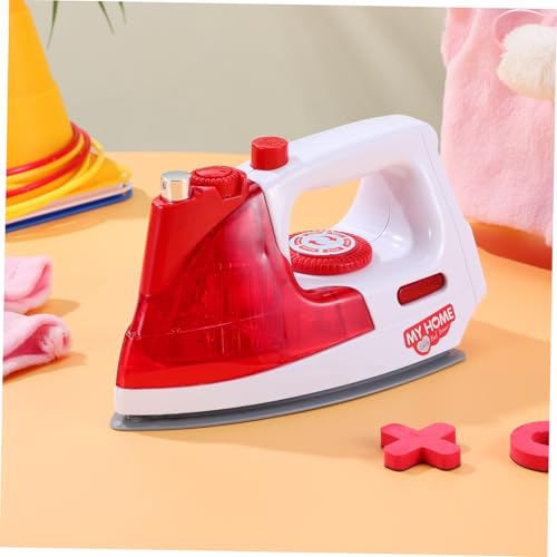 GALPADA Mini Bügeleisen aus Robustem Abs Realistische Nachbildung in Rot Rollenspiel Lernspielzeug für Haushalt und Puppenhaus Dekoration von GALPADA