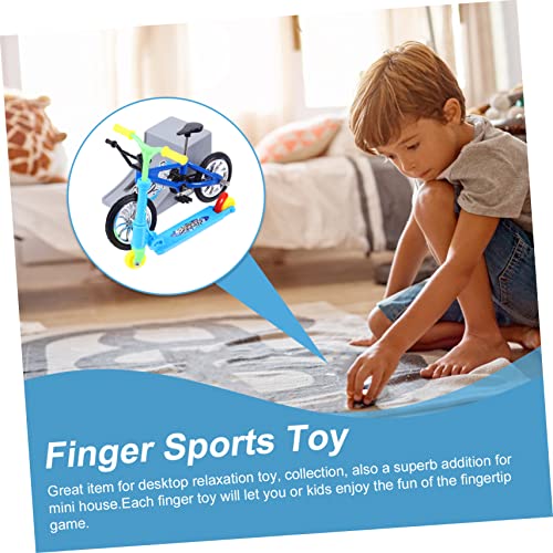 GALPADA Mini Finger Bike aus Aluminiumlegierung und Kunststoff Tragbar Robust Mini Fahrrad Leiter und Scooter für Freizeit Büro und Pädagogisch und Unterhaltsam von GALPADA