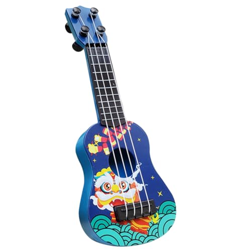 GALPADA Mini Gitarre für Ornamental Miniatur Ukulele Modell Leichtes Dekoratives Musikinstrument für Fotografie Requisiten und Puppenhaus Zubehör Blau von GALPADA