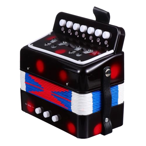 GALPADA Mini Hand Akkordeon Musikspielzeug Pädagogisches Instrument für Junge Mädchen Ab Jahren Leichtes Tragbares Lernspielzeug Koordination und Wahrnehmung von GALPADA