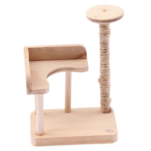GALPADA Mini Katzenklettergerüst aus Holz Miniatur Katzenmöbel für Puppenhäuser Dekoratives für Katzenliebhaber Zubehör für DIY Projekte und Puppenhaus Szenen von GALPADA
