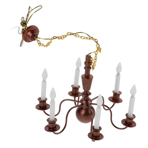 GALPADA Mini Kronleuchter Modell Puppenhaus Dekoration Weihnachts Deckenlampe Moderne Kleine Miniaturen Mini Puppenhaus Licht Mini Häuser Winzige Schrullige Heimdekoration Puppen von GALPADA