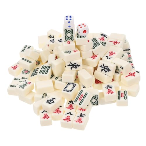 GALPADA Mini Mahjong Set Tragbar mit Aufbewahrungsbox Chinesisches Traditionelles Mahjongspiel Kleine Mahjongsteine für Reisen Familienfeiern und Freizeitspaß von GALPADA