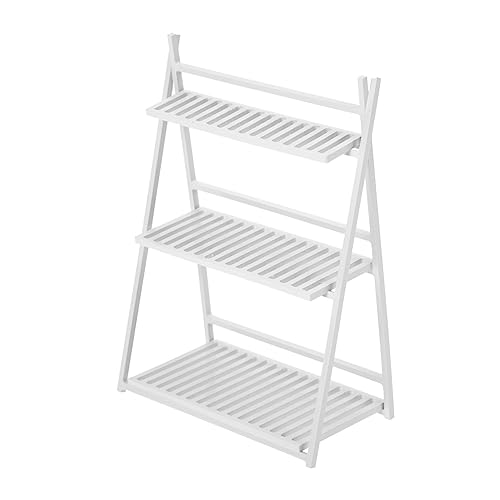 GALPADA Mini Möbel Modell Puppenhaus Zubehör Puppenhaus Möbel Regal Puppenmöbel Pflanzen Zubehör Blumentopfständer Blumenständer Blumentopf Rack Weiß Aus Holz von GALPADA