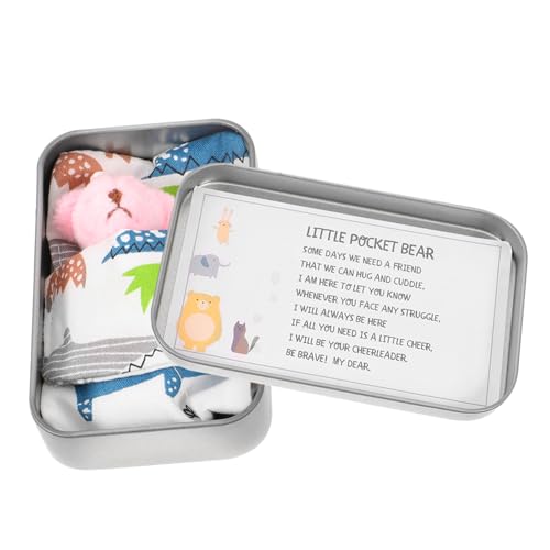 GALPADA Mini Plüschbär Geschenkset mit Blauem Stoffbeutel und Rosa Metallbox Kleines Kuscheliges Bärenornament für Vielseitige Deko für Geburtstag Kinderzimmer Büro und Auto Süßes für GALPADA Mini Plüschbär Geschenkset mit Blauem Stoffbeutel und Rosa Metallbox Kleines Kuscheliges Bärenornament für Vielseitige Deko für Geburtstag Kinderzimmer Büro und Auto Süßes für von GALPADA