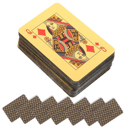 GALPADA Mini Pokerkarten Goldfolie Miniatur Spielkarten für Puppenhaus Dekoration Papier Pet Material Leicht Realistisch Kreative Lernspielzeuge für Rollenspiele GALPADA Mini Pokerkarten Goldfolie Miniatur Spielkarten für Puppenhaus Dekoration Papier Pet Material Leicht Realistisch Kreative Lernspielzeuge für Rollenspiele von GALPADA