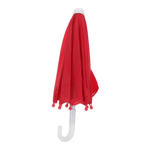 GALPADA Mini Puppenregenschirm Rot Dekoratives Mini-Haus-zubehör Stabiles Spitzen-Design Vielseitig für Puppen Landschaften Fotoshootings Hochzeiten und Bühnenaufführungen Geeignet von GALPADA