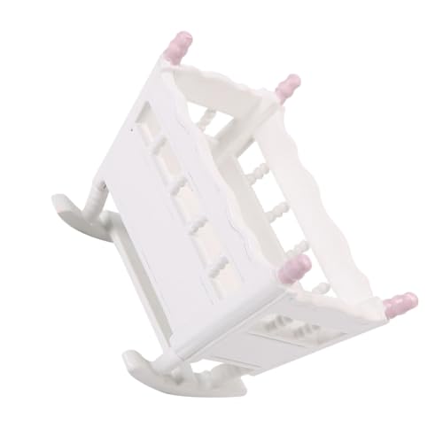 GALPADA Mini Puppenwiege Miniatur Babybett Puppenhaus Möbel Zubehör Realistische Miniatur für Puppenhaus Dekoration Rosa GALPADA Mini Puppenwiege Miniatur Babybett Puppenhaus Möbel Zubehör Realistische Miniatur für Puppenhaus Dekoration Rosa von GALPADA