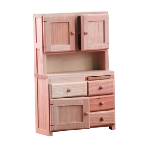 GALPADA Mini Schrank Kinderzimmer Kinderzimmer Puppe Kleine Süße Miniatur Mini Möbel Mini Aufbewahrungsschrank Mini Schmuck Mini Garderobe Mini von GALPADA