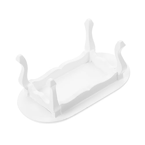 GALPADA Mini Simulierter Europäischer Retro Teetisch Simulation Beistelltisch Mini Möbel Miniatur Teetisch Miniaturen Retro Wohndekor Mini Hausmöbel Retro Weißes Holz von GALPADA
