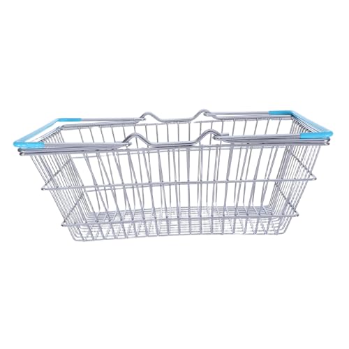 GALPADA Mini Supermarktkorb aus Robustem Metall Handlicher Einkaufskorb für Dekorativer Großer Hellblauer Mini Einkaufswagen für Kaufladen und Puppenhaus Zubehör GALPADA Mini Supermarktkorb aus Robustem Metall Handlicher Einkaufskorb für Dekorativer Großer Hellblauer Mini Einkaufswagen für Kaufladen und Puppenhaus Zubehör von GALPADA