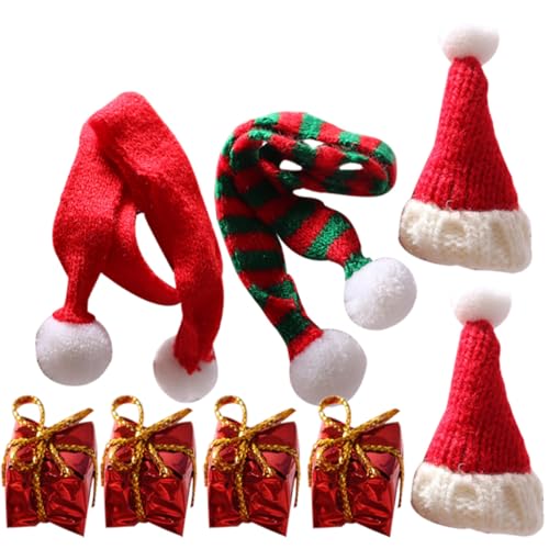 GALPADA Mini Weihnachtsmütze Elastische Strickmützen und Weihnachts-schals in Rot und Grün Liebevolles Diy-kinderspielzeug und Dekoratives Mini-haus Zubehör für Festliche Weihnachtsdeko GALPADA Mini Weihnachtsmütze Elastische Strickmützen und Weihnachts-schals in Rot und Grün Liebevolles Diy-kinderspielzeug und Dekoratives Mini-haus Zubehör für Festliche Weihnachtsdeko von GALPADA