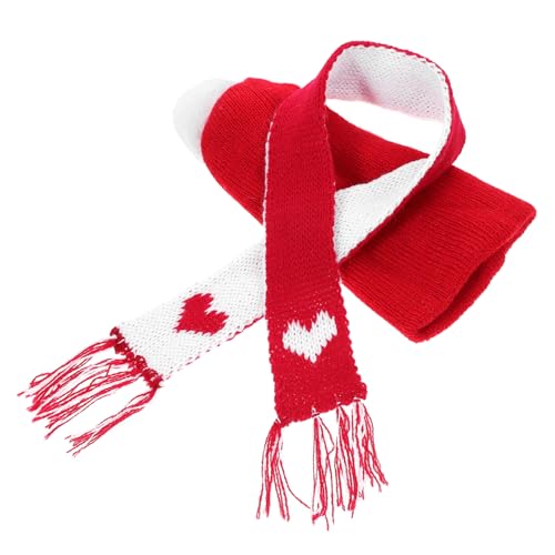 GALPADA Mini Weihnachtsmütze und Schal für Puppen und Dekoration Rote Mütze mit Herzschal Vielseitig Einsetzbar für Weihnachtsbaum Kranz und Bastelarbeiten GALPADA Mini Weihnachtsmütze und Schal für Puppen und Dekoration Rote Mütze mit Herzschal Vielseitig Einsetzbar für Weihnachtsbaum Kranz und Bastelarbeiten von GALPADA