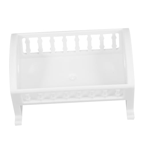 GALPADA Mini -bettspielzeug Miniatur-krippenmodell Realistisch Babypuppenkrippe Miniatur-puppenkrippe Möbel Puppenhausbett Puppenbett Mini- -krippen- Mini House Accessory Abs Weiß von GALPADA