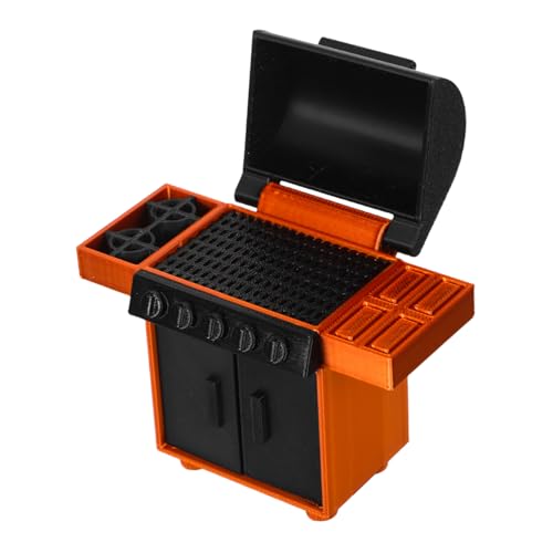 GALPADA Miniatur BBQ Grill Modell für Puppenhaus Detailliertes Kochset Outdoor Grill Zubehör für Puppenhaus Dekoration und Rollenspiel von GALPADA