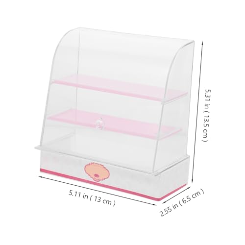 GALPADA Miniatur Bäckereischrank aus Stabilem Abs Detailreiches Puppenhaus Kuchen Display Kompakter Kuchenständer Kreative Dekoration für Puppenhaus und Kleine Figuren von GALPADA