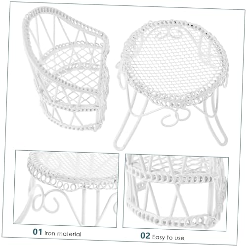 GALPADA Miniatur Gartenmöbel Set Tisch und Stühlen Dekoratives Puppenhaus Zubehör für Schlafzimmer und Desktop Vielseitiges Kleines Gartentisch Set als Foto Requisite GALPADA Miniatur Gartenmöbel Set Tisch und Stühlen Dekoratives Puppenhaus Zubehör für Schlafzimmer und Desktop Vielseitiges Kleines Gartentisch Set als Foto Requisite von GALPADA