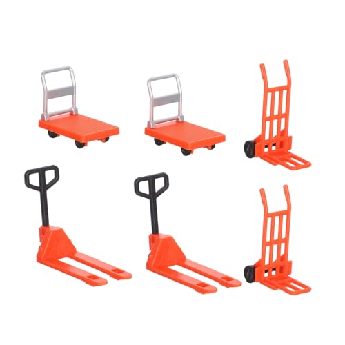 GALPADA Miniatur Handwagen mit Mini Gabelstapler und Plattformwagen Realistische Baustellen Spielzeuge Leicht Sicher für Sandkasten und Landschaftsmodellierung GALPADA Miniatur Handwagen mit Mini Gabelstapler und Plattformwagen Realistische Baustellen Spielzeuge Leicht Sicher für Sandkasten und Landschaftsmodellierung von GALPADA