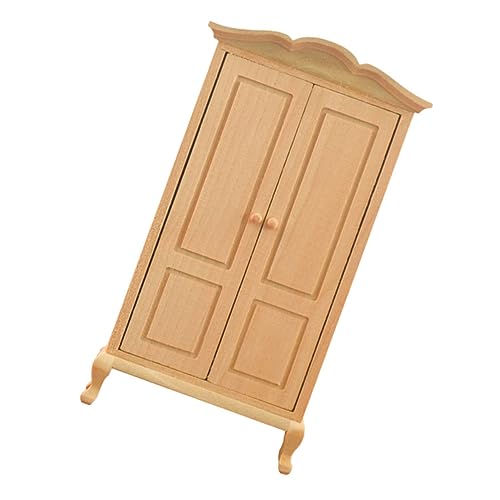 GALPADA Miniatur Holz Kleiderschrank Modell Mini Möbel für Puppenhaus Stilvolle Deko für Miniaturzimmer Robustes Holz Perfektes für Miniatur Enthusiasten GALPADA Miniatur Holz Kleiderschrank Modell Mini Möbel für Puppenhaus Stilvolle Deko für Miniaturzimmer Robustes Holz Perfektes für Miniatur Enthusiasten von GALPADA