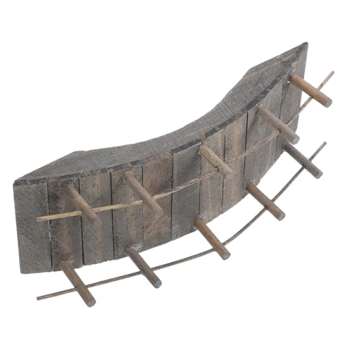 GALPADA Miniatur Holzbrücke Langlebige Mini Garten Bogenbrücke aus Holz Dekoratives Micro Landschaftsaccessoire für Puppenhaus und Feengarten Vielseitig für Innen und Außenbereich von GALPADA