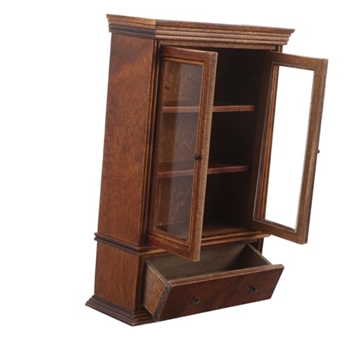 GALPADA Miniatur Holzschrank Puppenhaus Möbel Vintage Aufbewahrungsschrank für Wohnzimmer und Küche Miniatur Schrank für Märchengärten und Puppenhaus Zubehör GALPADA Miniatur Holzschrank Puppenhaus Möbel Vintage Aufbewahrungsschrank für Wohnzimmer und Küche Miniatur Schrank für Märchengärten und Puppenhaus Zubehör von GALPADA