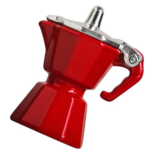 GALPADA Miniatur Kaffeemaschine Mini Haus Zubehör Realistisches Modell Dekoration für Puppenhaus DIY Basteln Detailgetreu Kleines Rotes Design von GALPADA