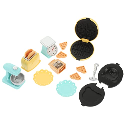 GALPADA Miniatur Küchenzubehör Set Simulierte Toaster und Mixer für Puppenhaus Mini Backwaren Zubehör für Rollenspiele der Küche von GALPADA