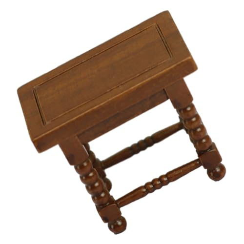 GALPADA Miniatur Möbel Miniaturhocker und Holz Tisch mit Stuhl Europäischer Stil Puppenhaus Dekoration Langlebig und Farbbeständig für Kinderzimmer und Fotorequisiten von GALPADA
