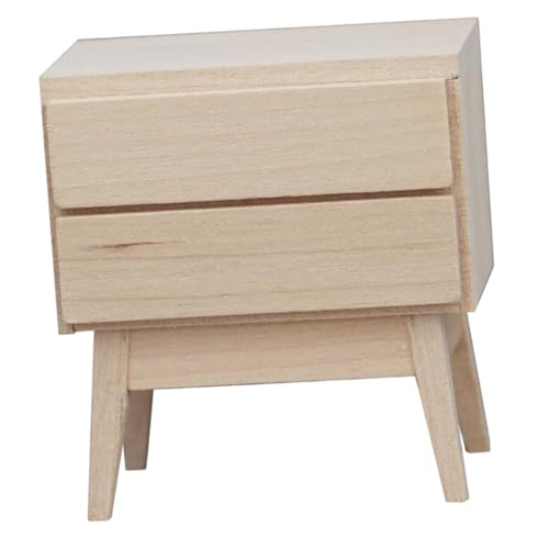 GALPADA Miniatur Möbel Modell Holz Nachttisch Puppenhaus Schrank Miniaturhaus Dekoration Feine Handarbeit für Wohn Arbeitsräume von GALPADA