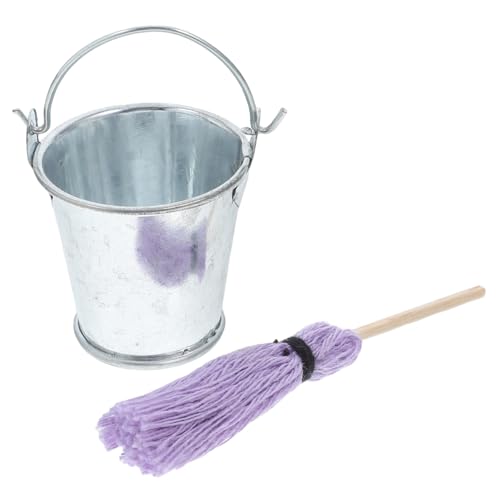 GALPADA Miniatur Mop und Metall Eimer Realistische Puppenhaus Reinigungszubehör Kleines DIY Puppenmöbel Accessoire Detailreiches Miniatur Bodenpflege für Puppenhäuser Langlebiges Metall GALPADA Miniatur Mop und Metall Eimer Realistische Puppenhaus Reinigungszubehör Kleines DIY Puppenmöbel Accessoire Detailreiches Miniatur Bodenpflege für Puppenhäuser Langlebiges Metall von GALPADA
