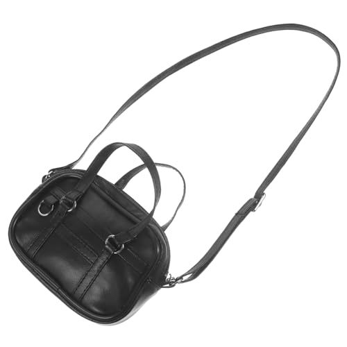 GALPADA Miniatur Puppen Handtasche Schwarz Groß Vielseitige Umhängetasche für Puppen Strapazierfähiges Dollhouse Zubehör als und Dekoration Tragbar und Stilvoll für Puppensammler von GALPADA