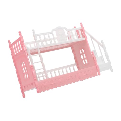 GALPADA Miniatur Puppenhaus Möbel Mini Doppelstockbett Modell mit Leiter Mini Bunk Bed für Puppenhaus Zubehör Stabiles Kinderzimmer Möbel Vielseitig als Dekoration und Fotorequisite von GALPADA