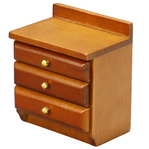 GALPADA Miniatur Puppenhaus Möbel Nachttisch Modell Realistisches Schlafzimmer Mikro Szene Dekor Puppenhaus Zubehör für Puppenmöbel Sammler und Miniaturliebhaber von GALPADA