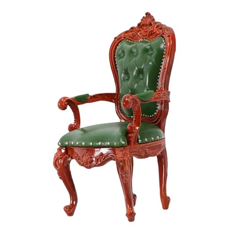 GALPADA Miniatur Puppenhaus Stuhl Grün Vintage Stil Miniaturmöbel Modell Dekoration Mini Haus Zubehör Realistische Handwerkskunst Kompakt und Langlebig von GALPADA