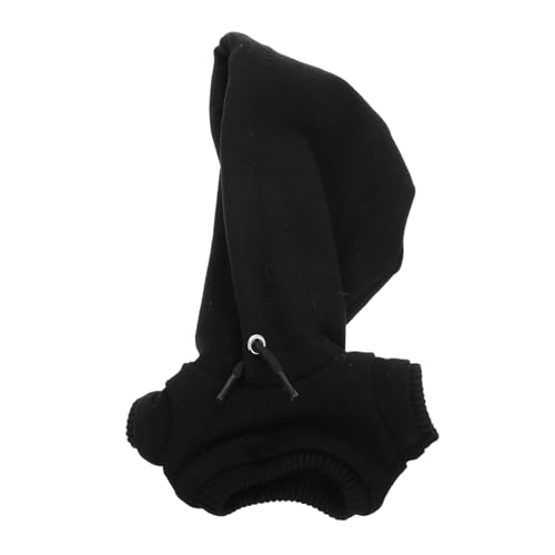 GALPADA Miniatur Puppenkleidung Hoodie aus Stoff Kleines Dekoratives Kleidungsstück Süßer Schwarzer Kapuzenpullover für Puppen Vielseitig für Outfitwechsel und Sammlungsdeko von GALPADA