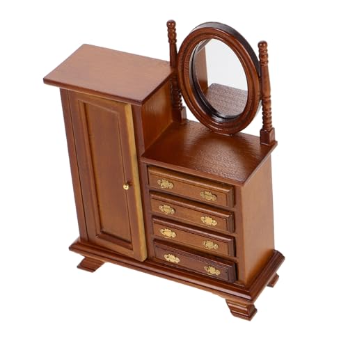 GALPADA Miniatur Retro Schminktisch mit Kompaktes Holz Sideboard Puppenhaus Kommode für Kinderzimmer Dekoration GALPADA Miniatur Retro Schminktisch mit Kompaktes Holz Sideboard Puppenhaus Kommode für Kinderzimmer Dekoration von GALPADA