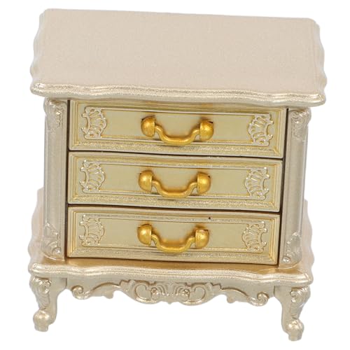 GALPADA Miniatur Schrank Retro Stil Miniatur Möbel Vintage Nachttisch Schubladenkommode für Puppenhaus Schlafzimmer Dekoration Kleine Hausmöbel Accessoires von GALPADA