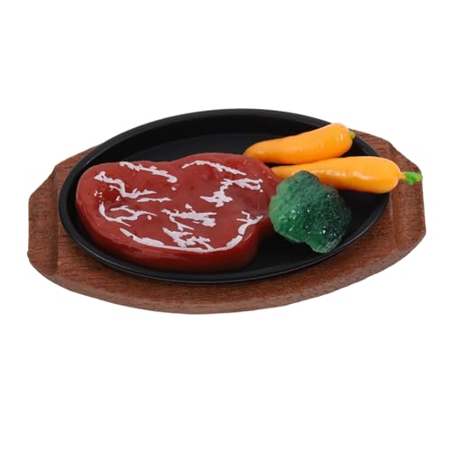 GALPADA Miniatur Steak Modell Realistisch Kleine Puppenhaus Deko Lebensmittel Spielküche Zubehör für Rollenspiele und Food Props Display GALPADA Miniatur Steak Modell Realistisch Kleine Puppenhaus Deko Lebensmittel Spielküche Zubehör für Rollenspiele und Food Props Display von GALPADA