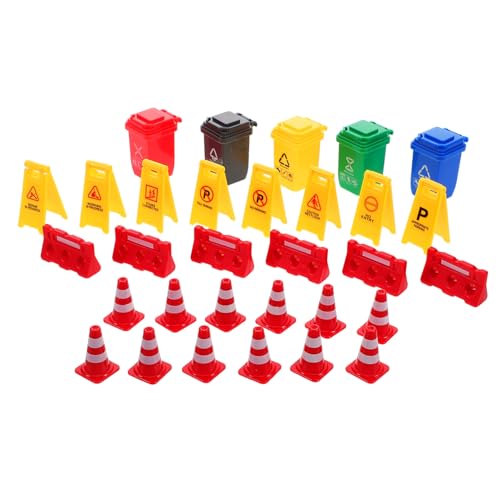 GALPADA Miniatur Verkehrszeichen Spielset mit Modellen Mini Mülltonnen Rote Wasserbarrieren und Rote Verkehrskegel Pädagogisches für Straßen Parkplatzsimulation Geeignet für Innen GALPADA Miniatur Verkehrszeichen Spielset mit Modellen Mini Mülltonnen Rote Wasserbarrieren und Rote Verkehrskegel Pädagogisches für Straßen Parkplatzsimulation Geeignet für Innen von GALPADA