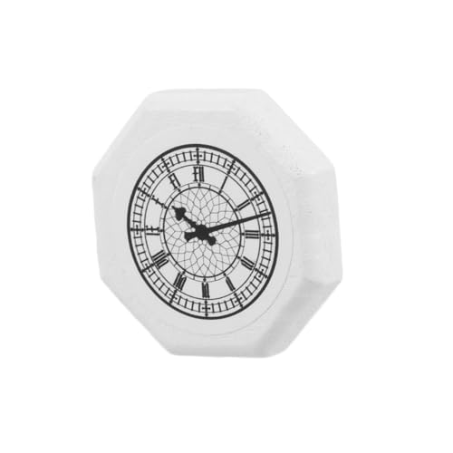 GALPADA Miniatur Wanduhr Modell Puppenhaus Zubehör Vintage Design Details Weiß Wohnzimmer Dekoration Authentische Miniaturmöbel von GALPADA