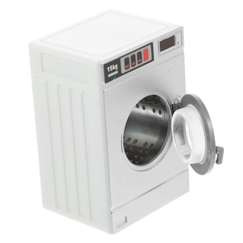 GALPADA Miniatur Waschmaschine Modell aus Robustem Kunststoff Puppenhaus Zubehör für Realistische Mini Haus Dekoration als Fotorequisite und für Detailgetreu und Langlebig von GALPADA