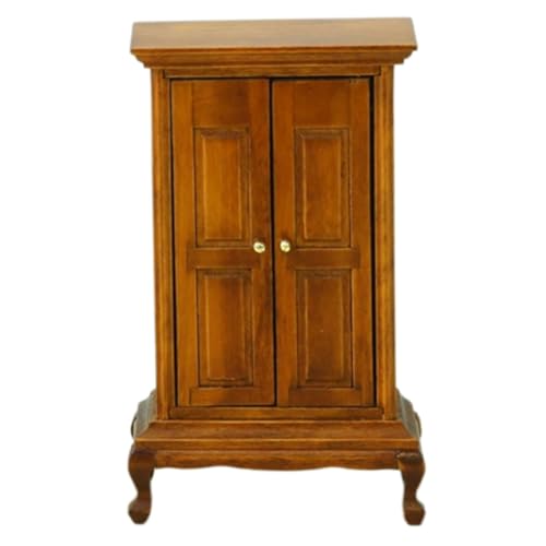 GALPADA Miniaturmöbel Schrank Doppeltür Sideboard aus Holz Puppenhaus Dekoration Europäischer Stil Klassisch Vielseitig für Modellbau und DIY von GALPADA