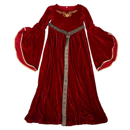 GALPADA Mittelalterliches Prinzessinnenkleid Für ädchen Mit Langen Trompetenärmeln Vintage Cosplay Kostü Für Halloween Karneval Und Bühnenauftritte Rotes Ballkleid Größe GALPADA Mittelalterliches Prinzessinnenkleid Für ädchen Mit Langen Trompetenärmeln Vintage Cosplay Kostü Für Halloween Karneval Und Bühnenauftritte Rotes Ballkleid Größe von GALPADA