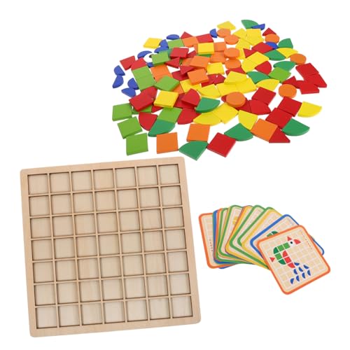 GALPADA Montessori Holzpuzzle Teilig Geometrische Formen Lernspielzeug für Kindergarten Feinmotorik Holzbausteine Montessori Tangram Blocks von GALPADA