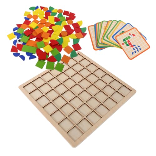 GALPADA Montessori Holzpuzzle Teiliges Geometrisches Formen Natürliche Holzbausteine Sichere Lernspielzeug für Fördert Logisches Feinmotorik und Kreativität von GALPADA