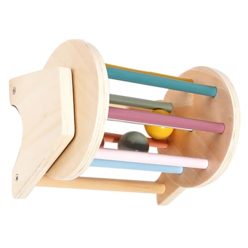 GALPADA Montessori Holzspielzeug Textildrummel für Kleinkinder Motorische Handliche Lernspielzeug Tragbar Sicher aus Natürlichem Holz Frühe Bildungsspielzeug Kognitive Entwicklung von GALPADA