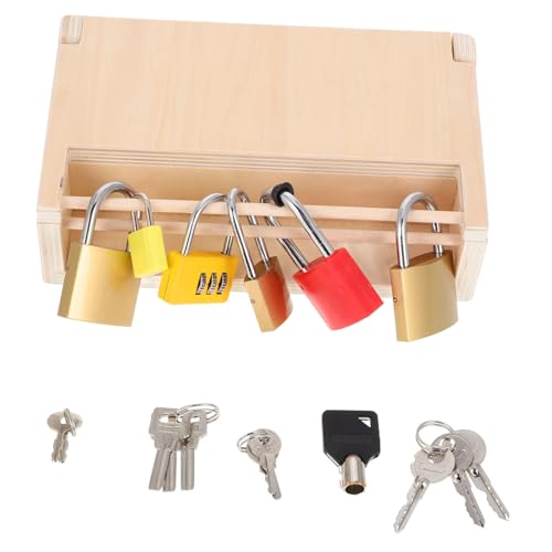 GALPADA Montessori Schloss und Schlüsselspielset für Kleinkinder Lernspielzeug zur Verbesserung von Konzentration und Kognitiven Fähigkeiten mit Verschiedenen Schlössern für Spannende GALPADA Montessori Schloss und Schlüsselspielset für Kleinkinder Lernspielzeug zur Verbesserung von Konzentration und Kognitiven Fähigkeiten mit Verschiedenen Schlössern für Spannende von GALPADA