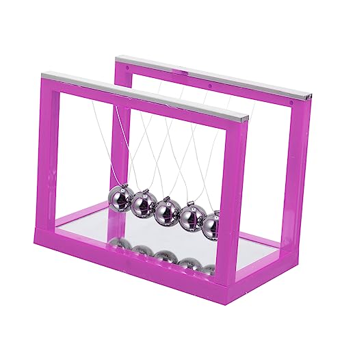 GALPADA Newton Pendelspielzeug mit Balance Bällen Physik Schreibtisch Ornament für Büro und Klassenzimmer Stressabbau Gadget aus Metall und Kunststoff von GALPADA